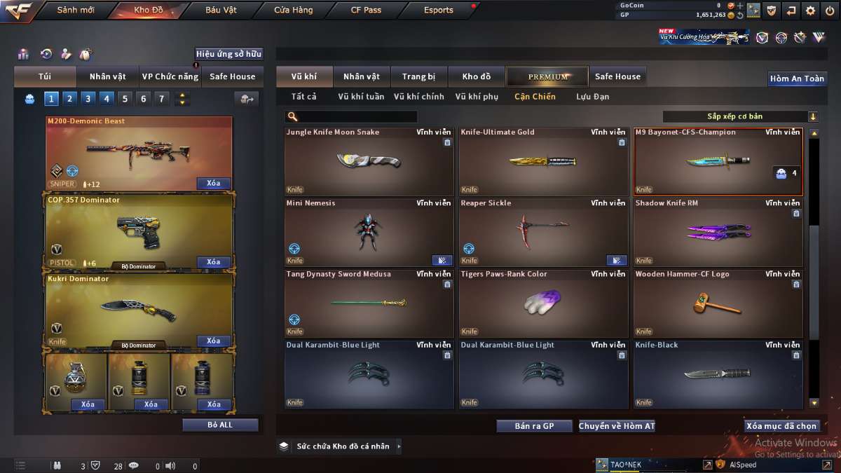 shop acc cf uy tin gia re